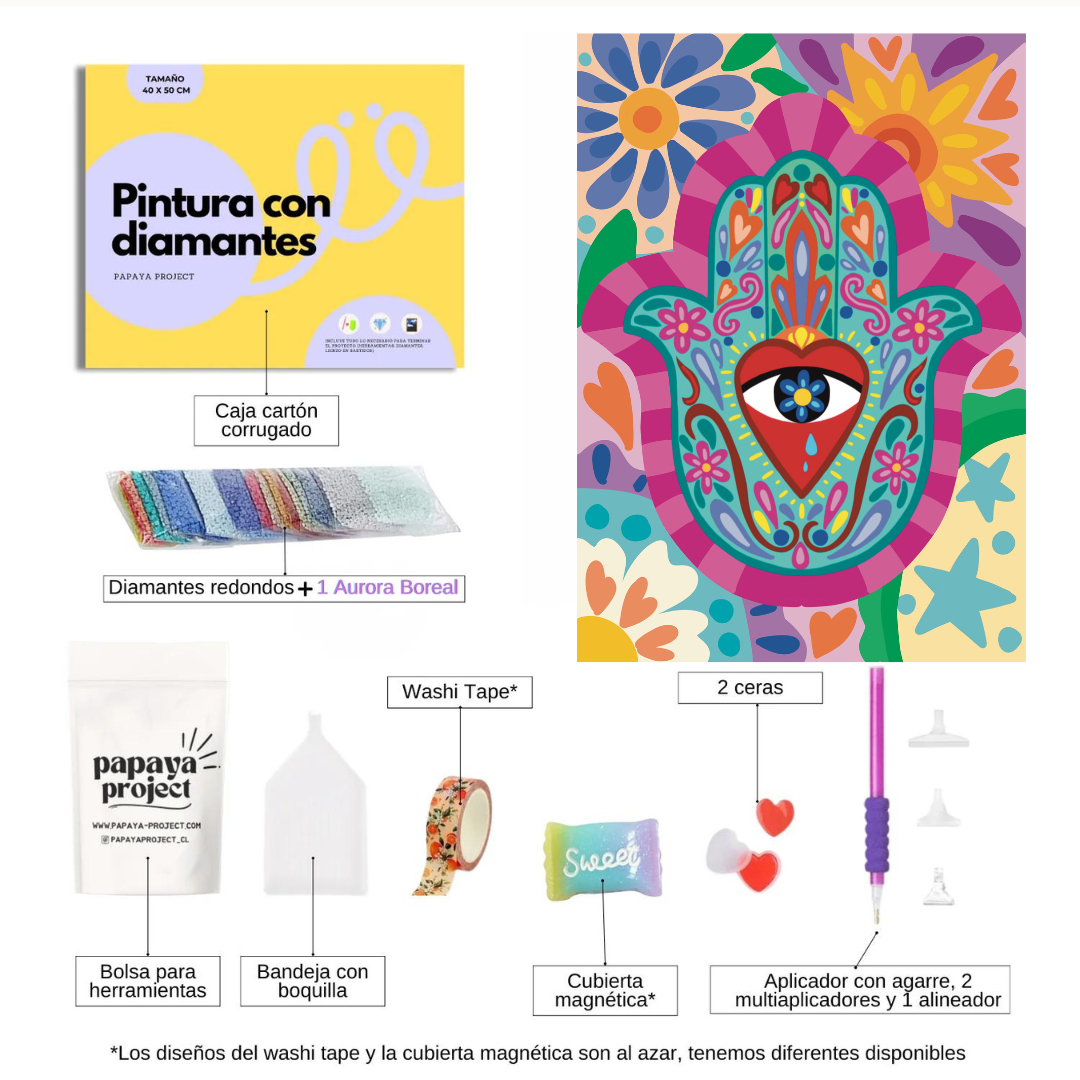 Pintura con diamantes-✨ KIT PLUS✨Mano de Fátima