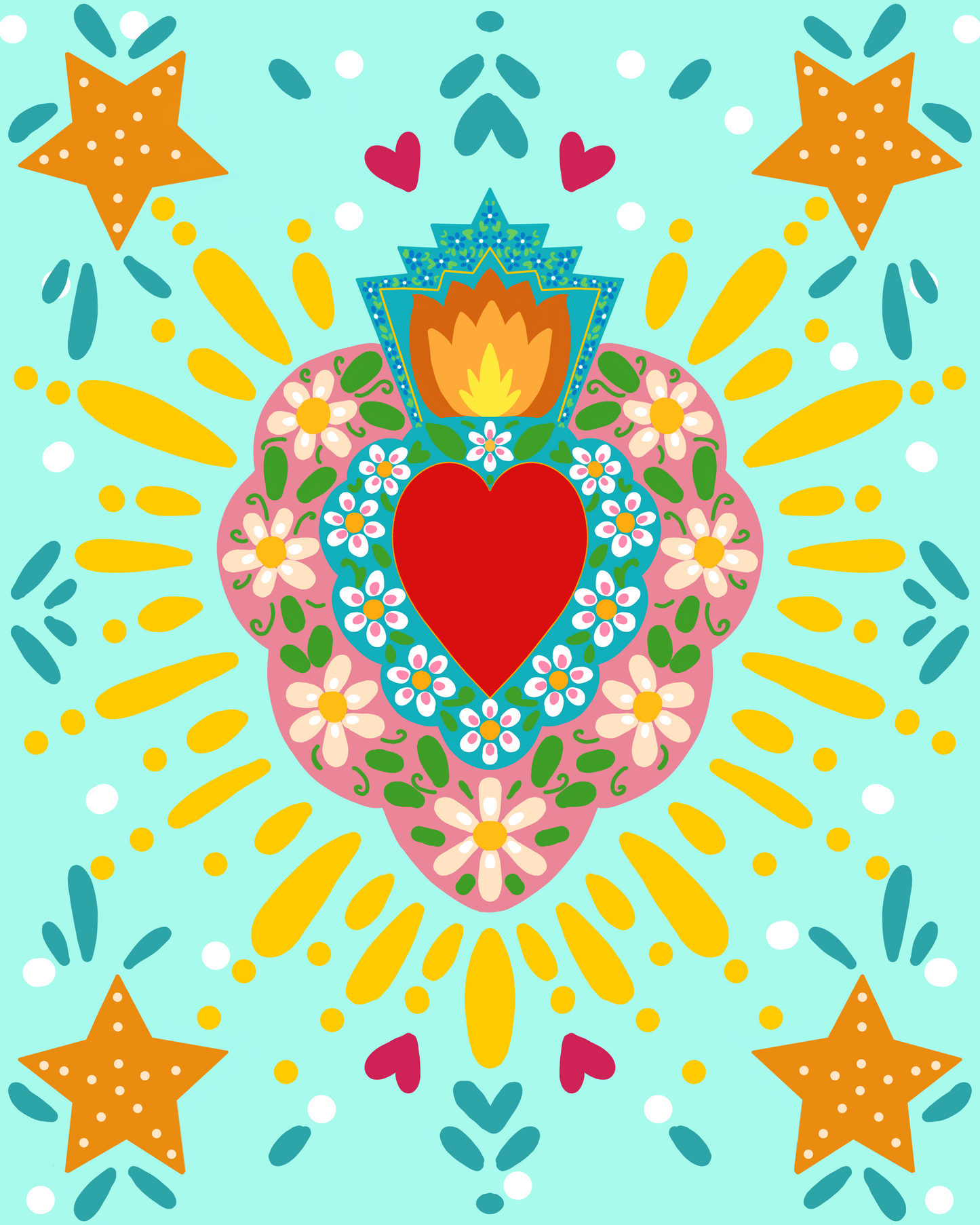Pintura con diamante✨ KIT PLUS✨ Corazón menta