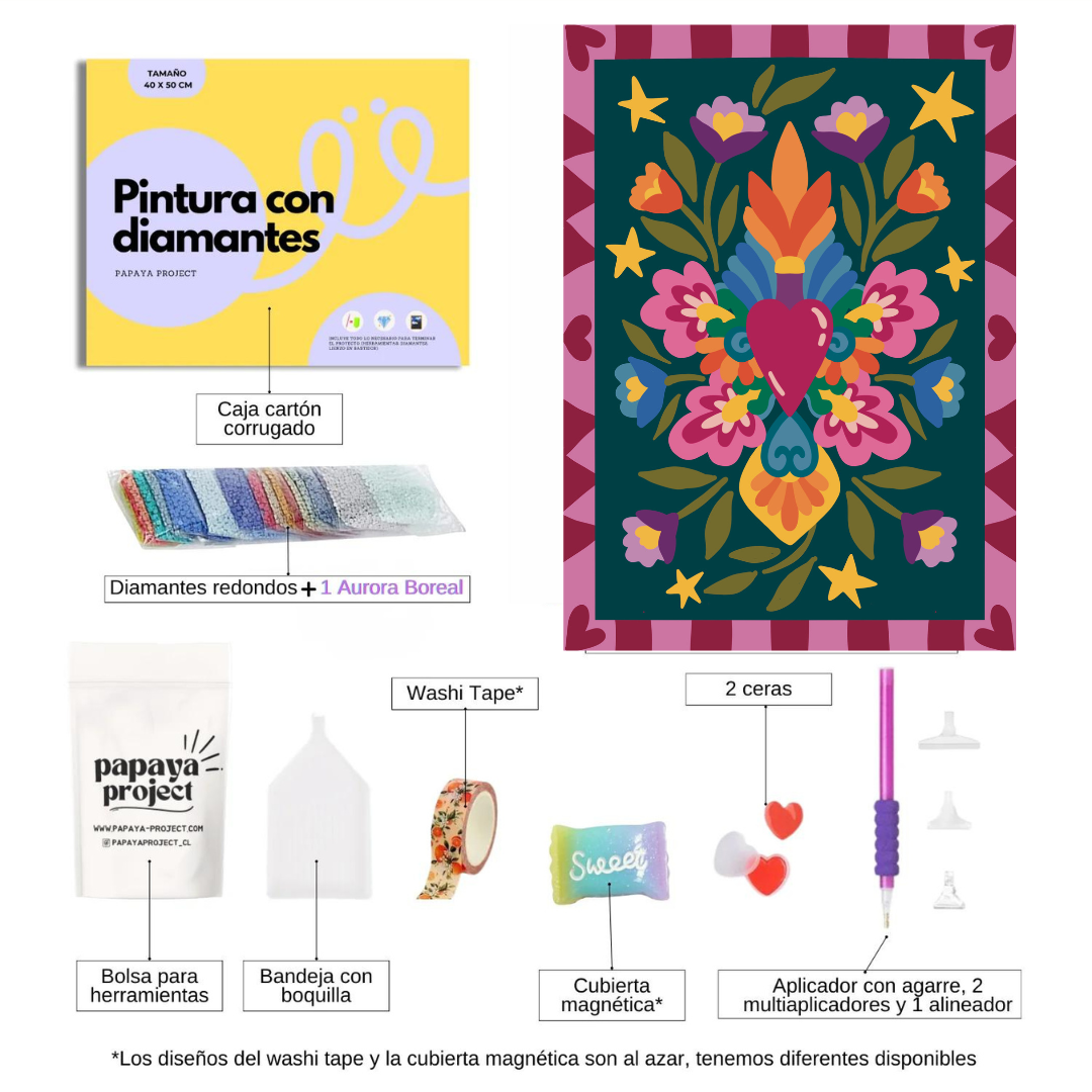 Pintura con diamantes-✨ KIT PLUS✨Latidos de Color