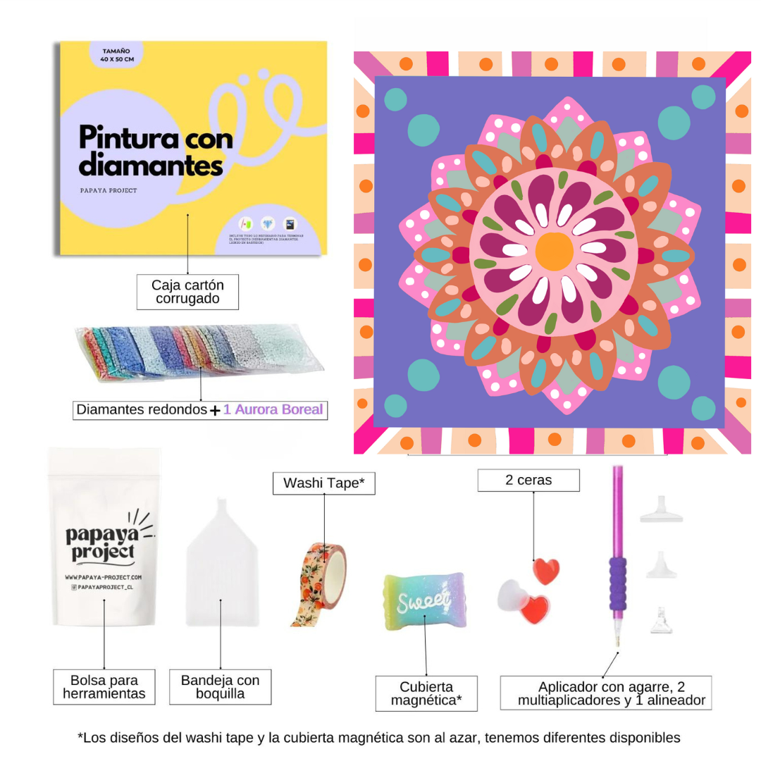 Pinta con diamantes ✨KIT PLUS ✨- Mandala flor - La flor de Frida Default Title La flor de Frida