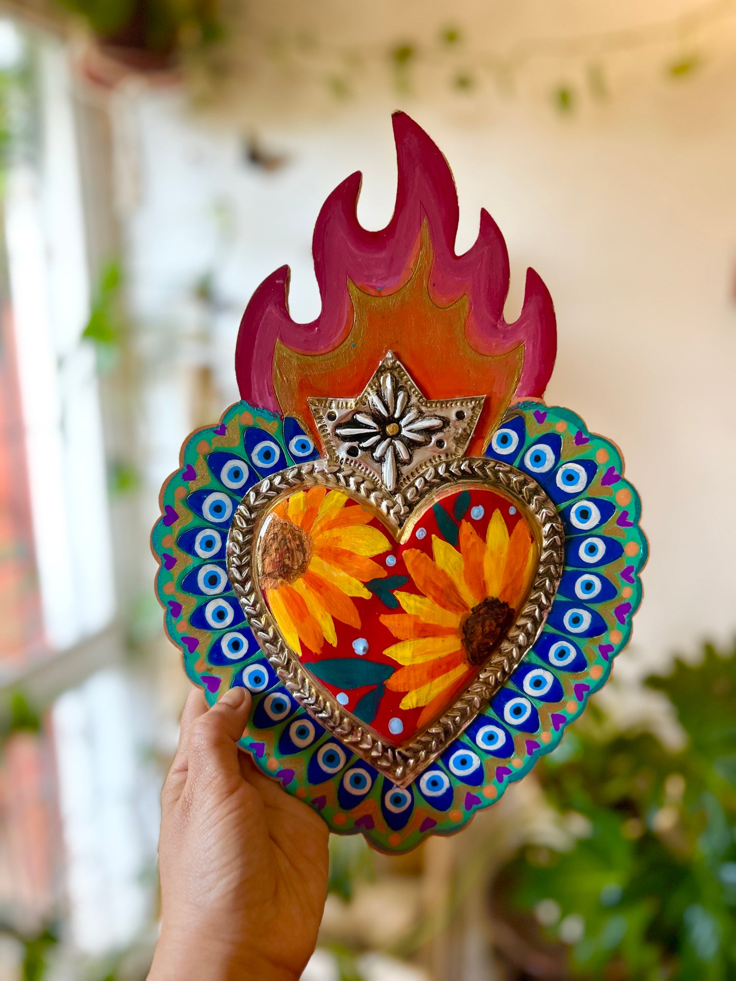 Corazón XL girasoles