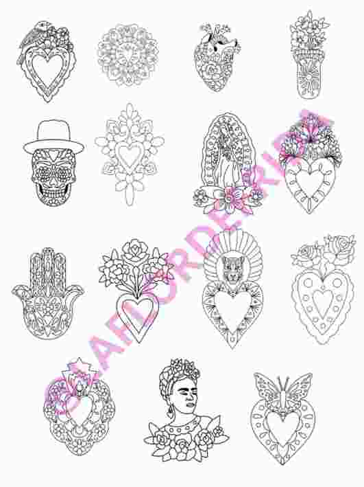 Cuaderno 50 bocetos para repujado y bordado - Mucho corazón - IMPRESO