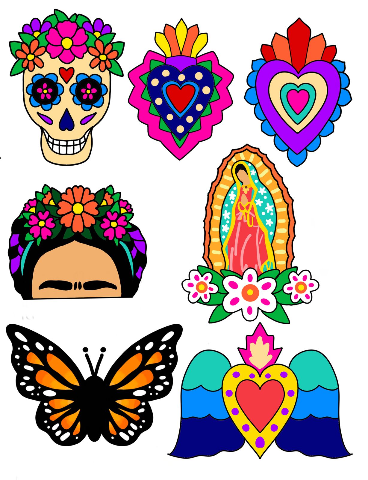 Promoción 2 set de stickers pintura con diamantes - La flor de Frida Default Title La flor de Frida