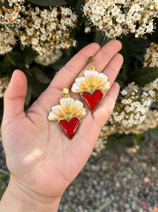 Aros-Florecer dorados