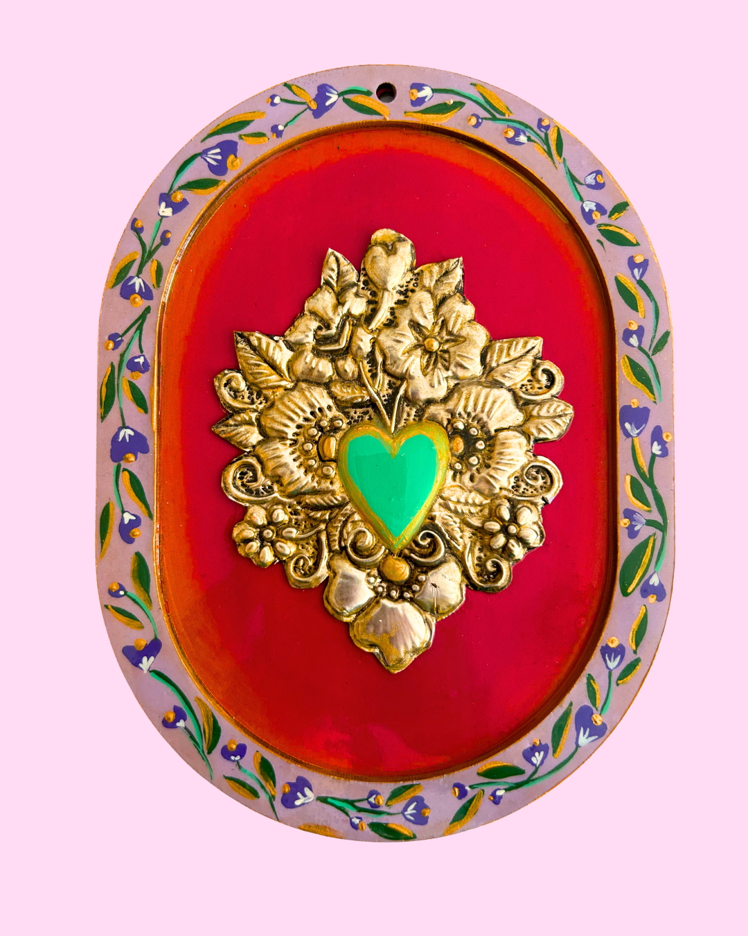Corazón florece envejecido