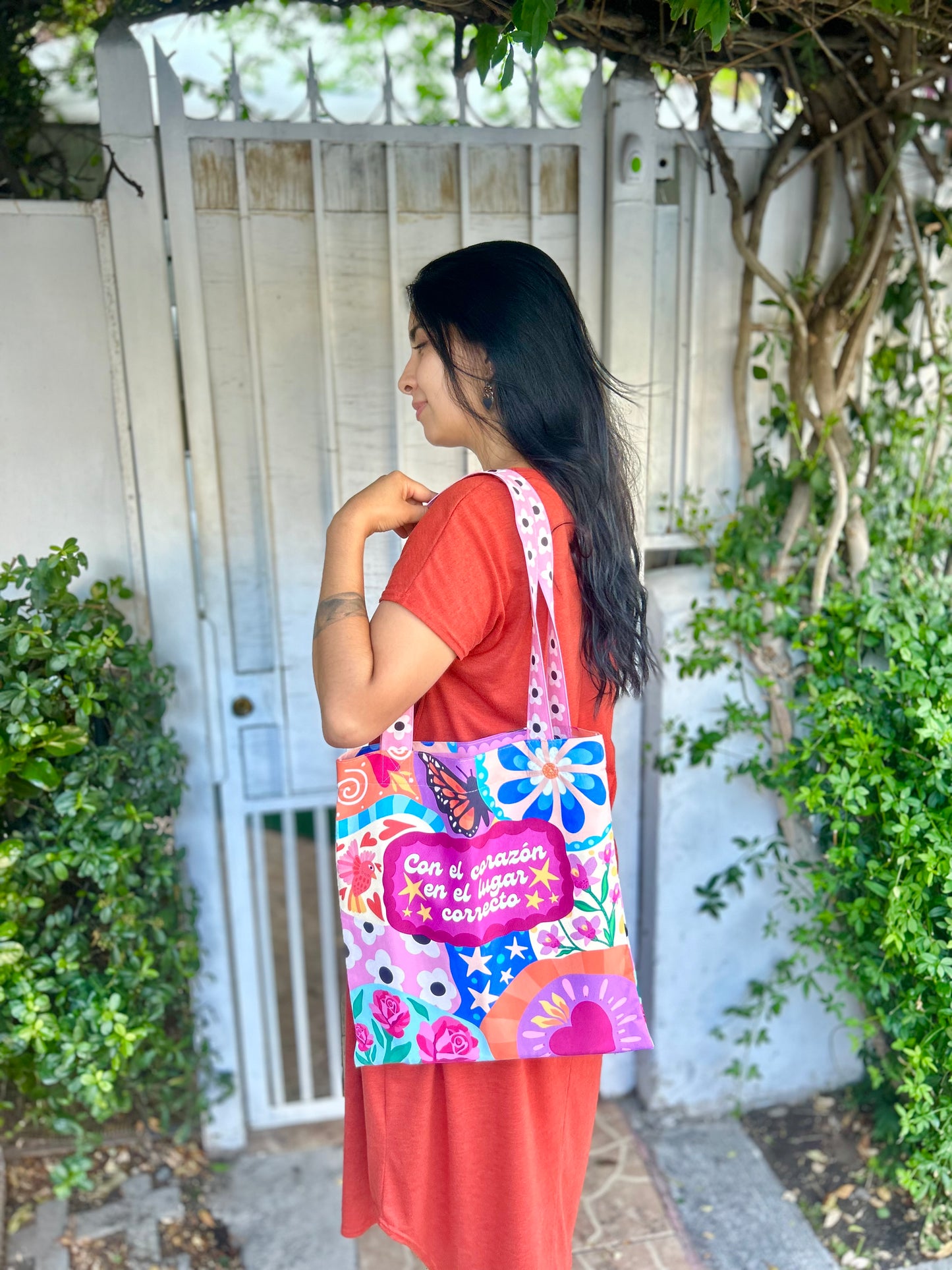 Totebag - con el corazón en el lugar correcto