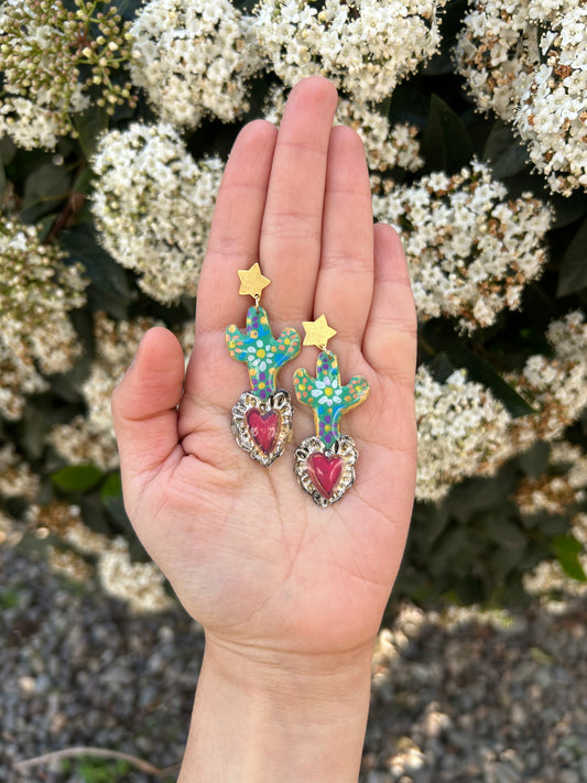 Aretes-Cactus estrella