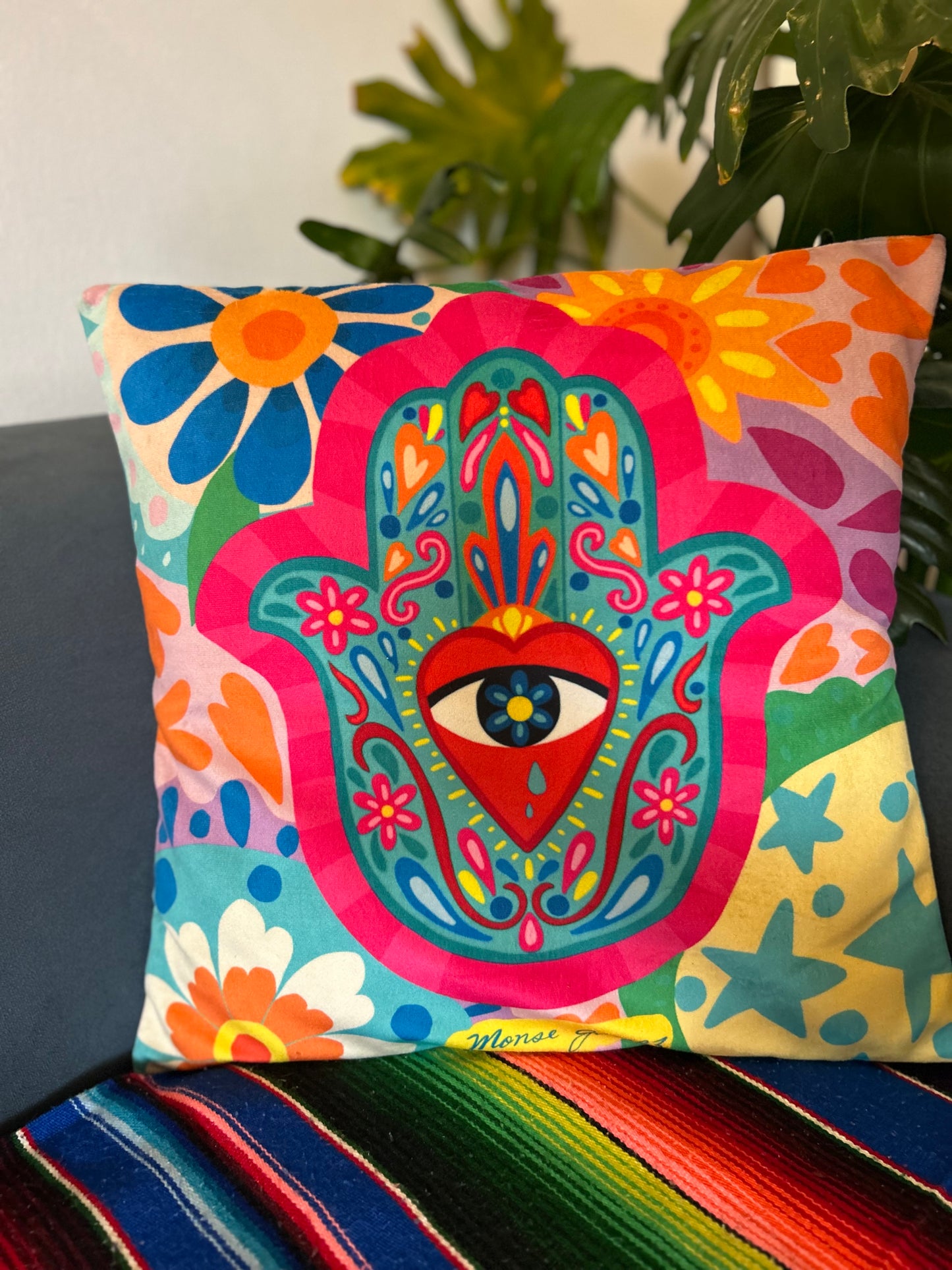 Funda cojín- Mano de Fátima