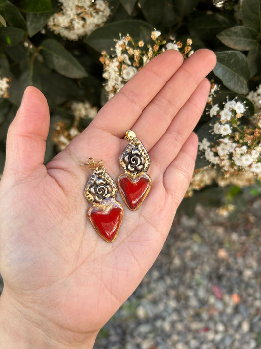 Aretitos-Rosal rojo