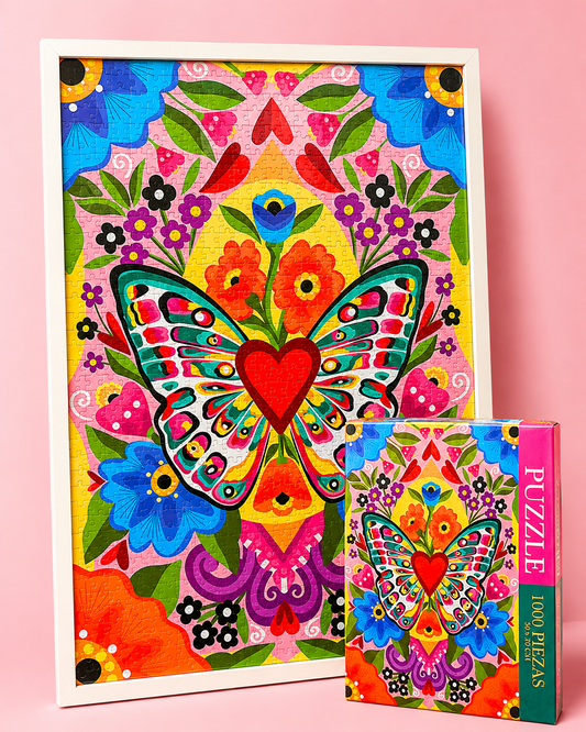 Puzzle 1000 piezas/ Mariposa florece