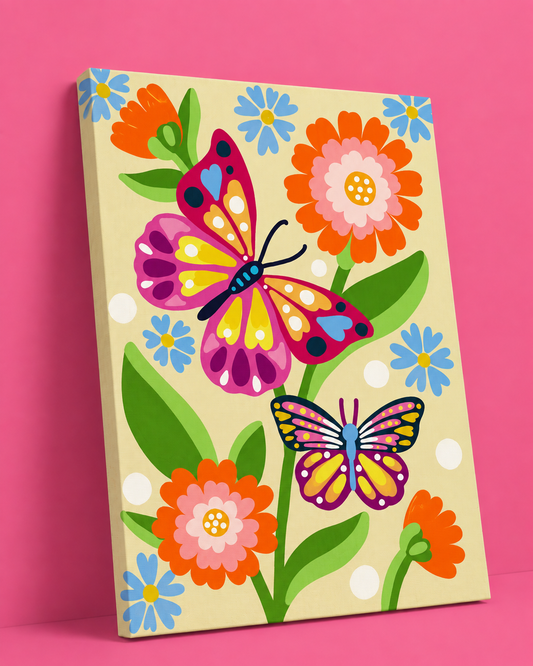 Pinta diamante KIT PLUS✨-mariposa en jardin