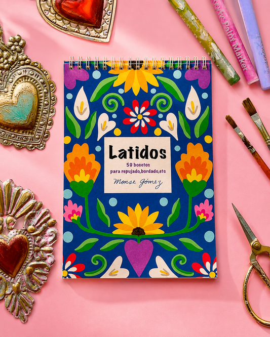 Cuaderno 50 bocetos para repujado y bordado “Latidos” - IMPRESO
