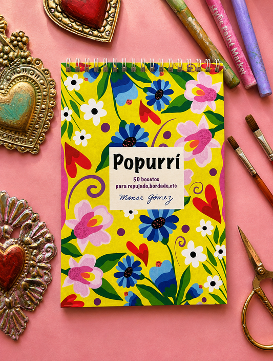 Cuaderno 50 bocetos para repujado y bordado - Popurrí- Impreso