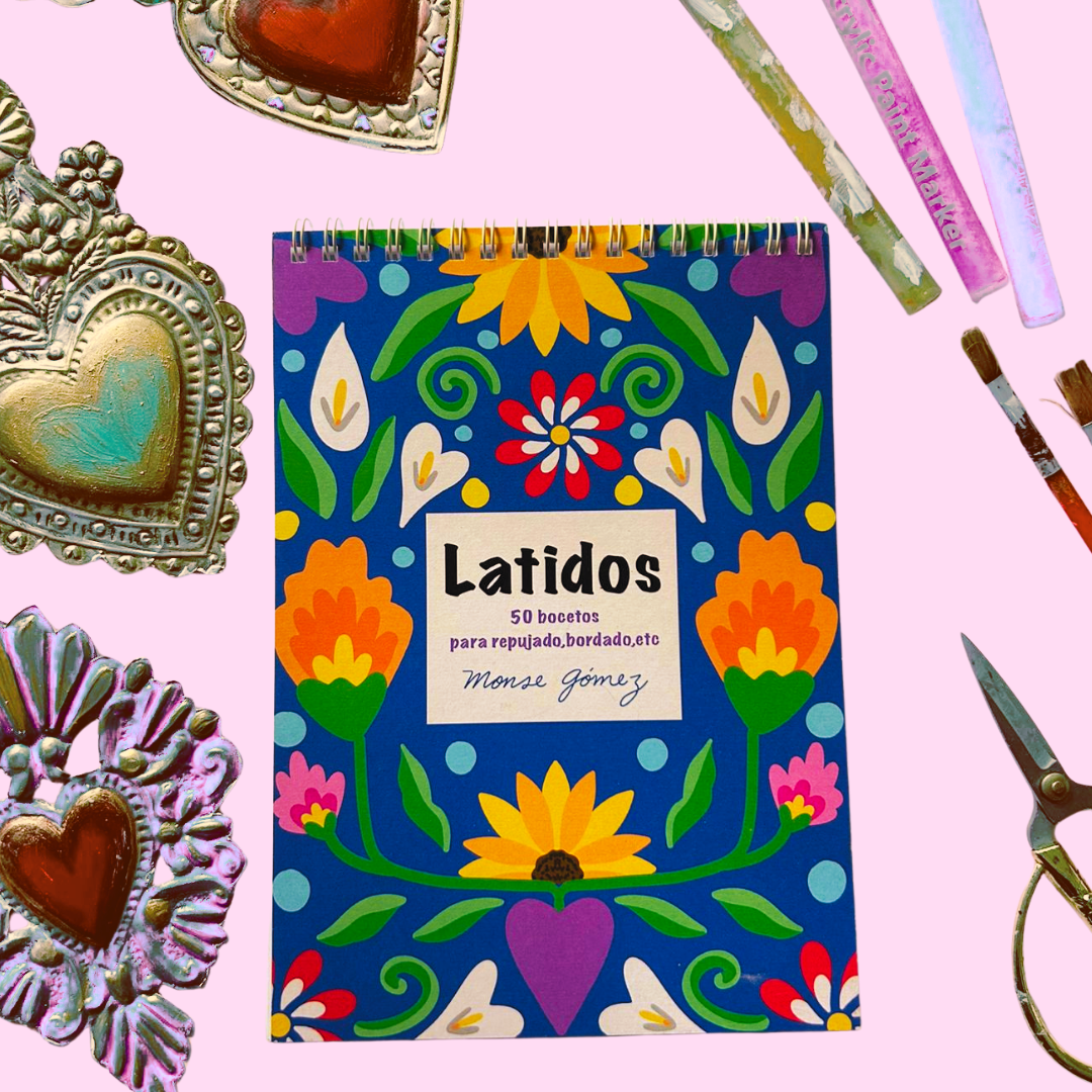 Cuaderno 50 bocetos para repujado y bordado “Latidos” - IMPRESO