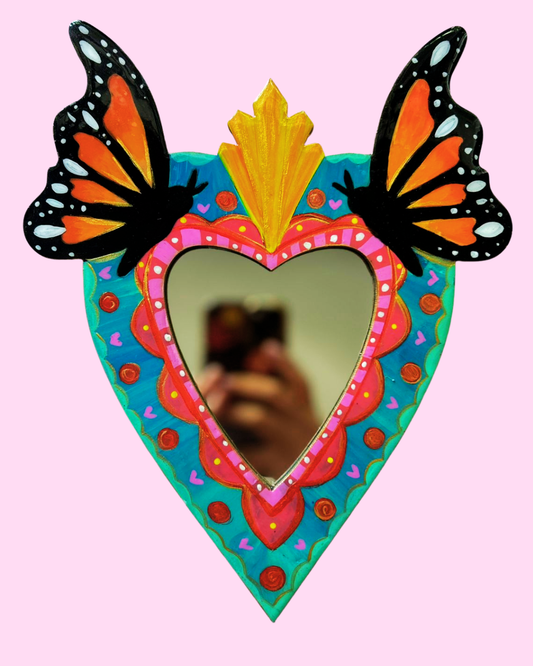 Espejo mariposas monarca