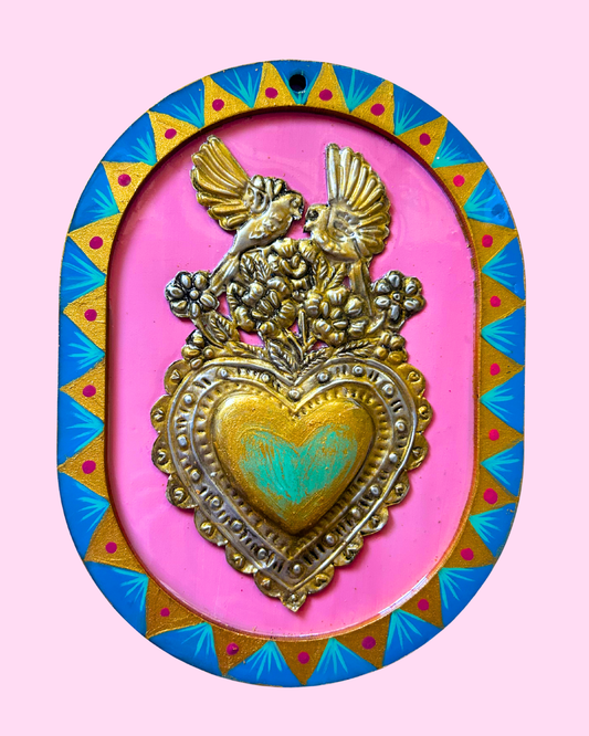 Corazón Pajaritos menta