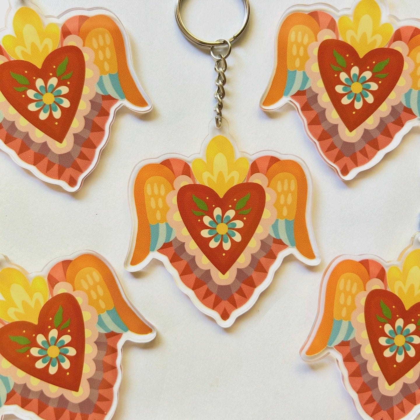 Llavero-corazón alas