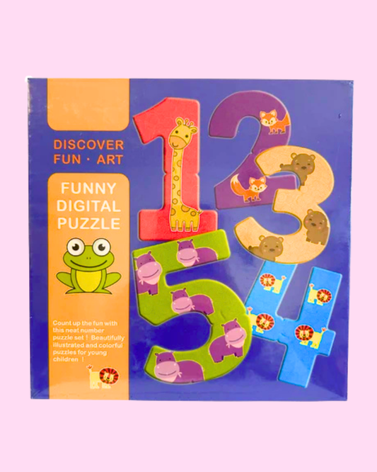 Puzzle de números para niños.