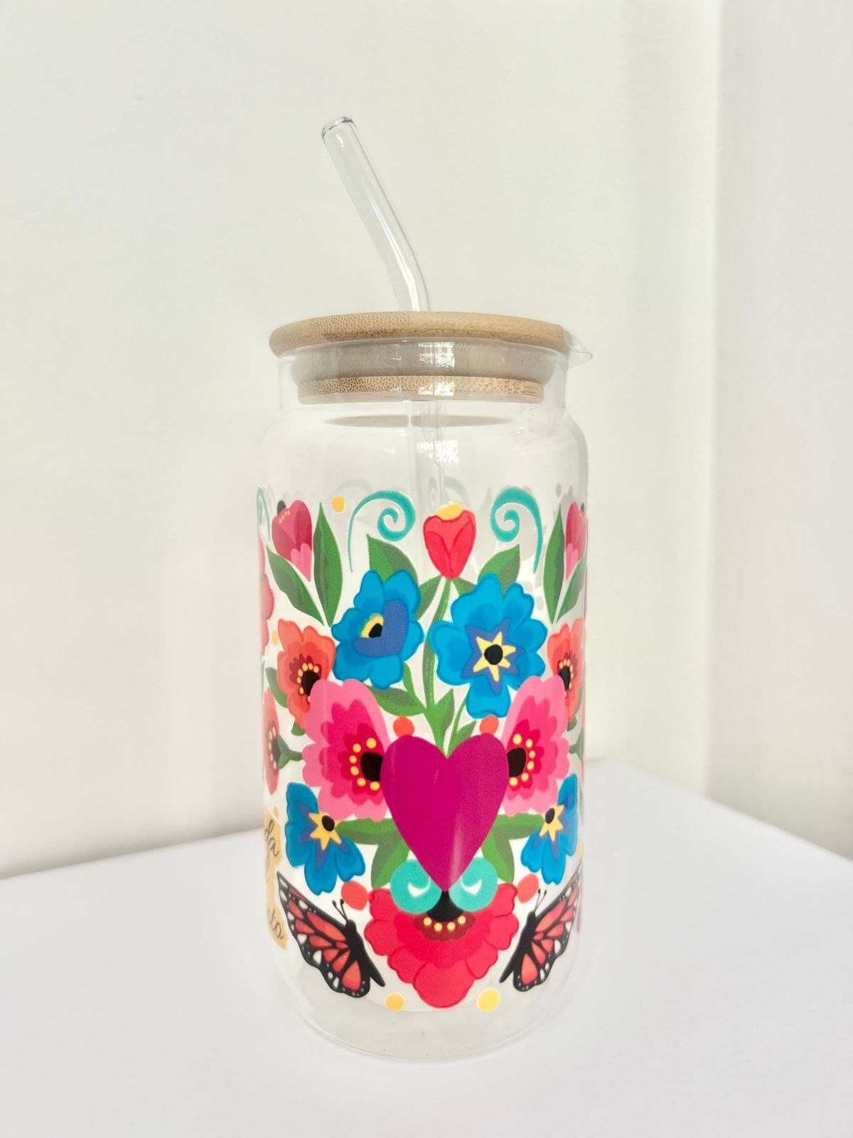 Vaso de vidrio-La vida es el momento