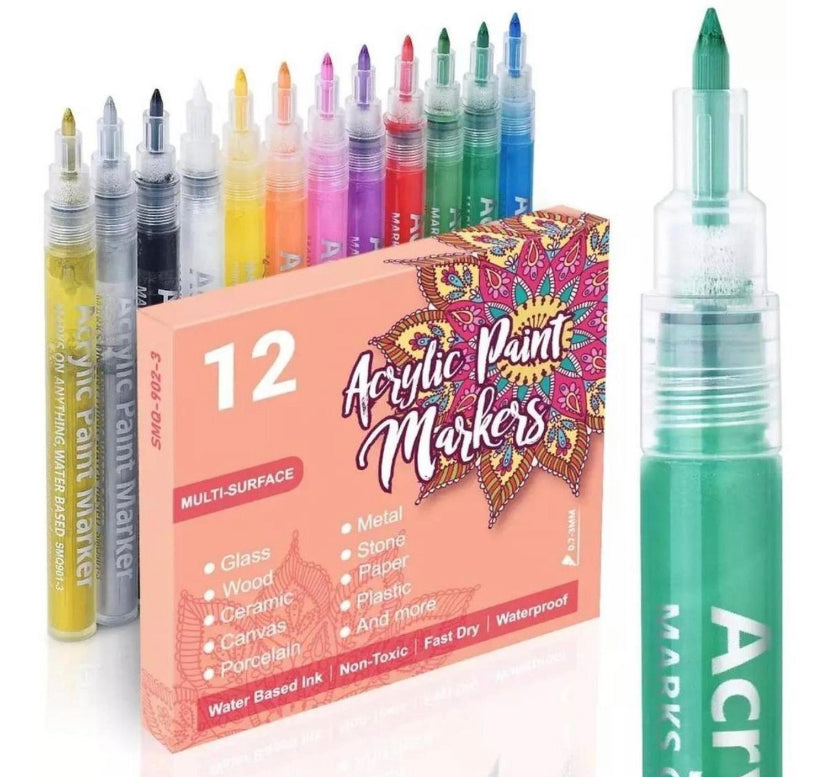 set de 12 Marcadores acrlicos