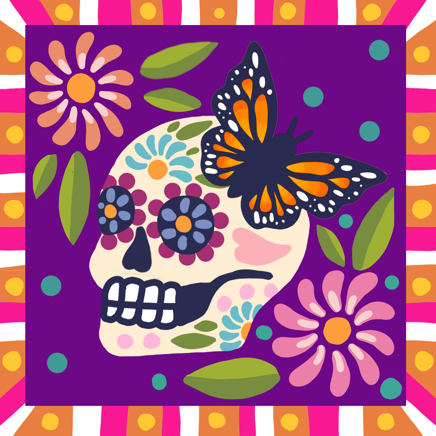 Pinta con diamantes✨KIT PLUS✨ calavera morada - La flor de Frida Default Title La flor de Frida