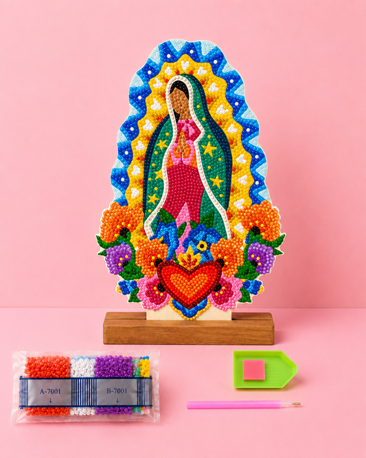 Virgen Guadalupe-Pinta con diamantes